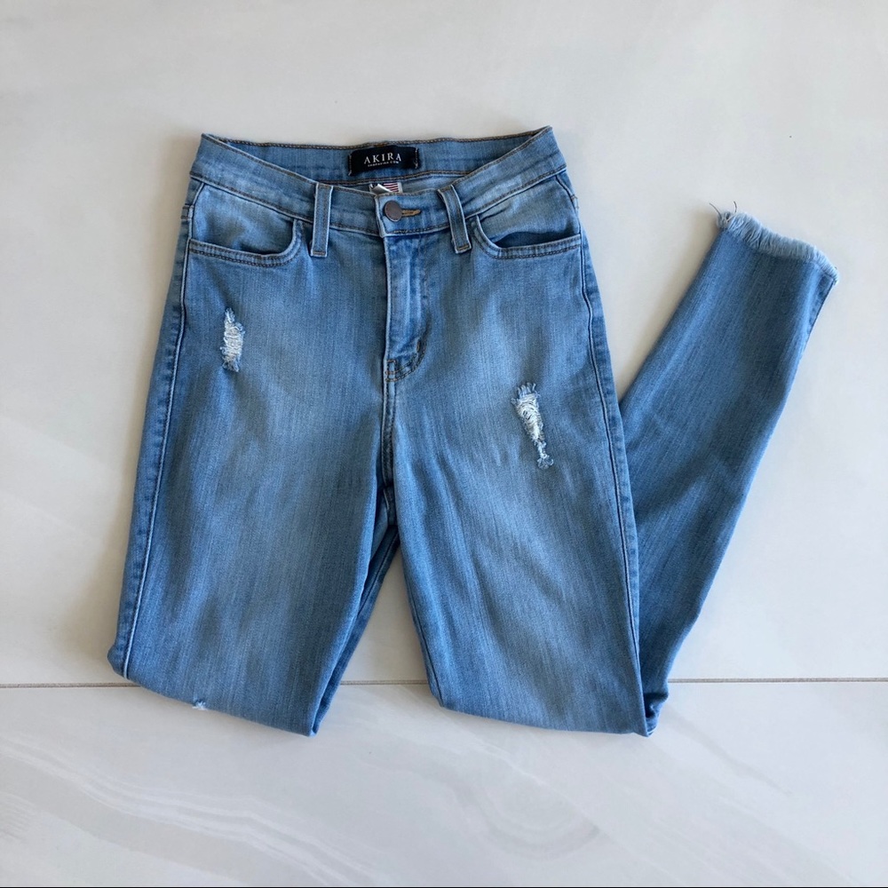 Akira Light Washed Skinny Jeans